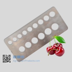 Calibrador metálico frutas pequenas, cerejas e picotas 18-32mm
