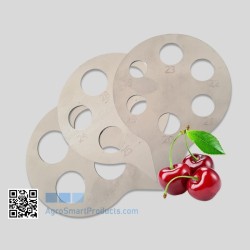 Calibrador metálico frutas pequenas, cerejas e picotas 18-32mm
