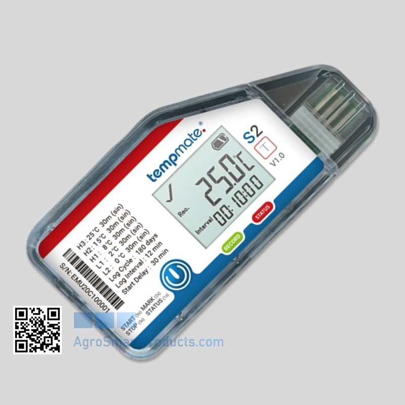 Tempmate S2 TH: Disposable temperature and humidity data logger