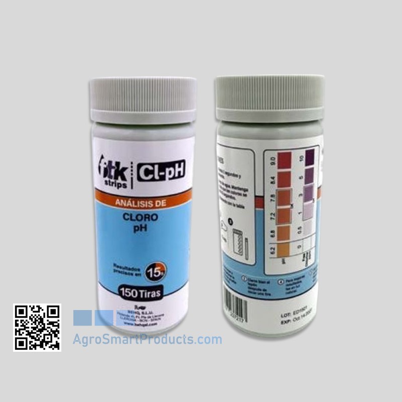Strisce Test Cloro e pH Acqua FTK-ClpH - 150 pz Strisce Test Cloro e pH Acqua FTK-ClpH - 150 pz