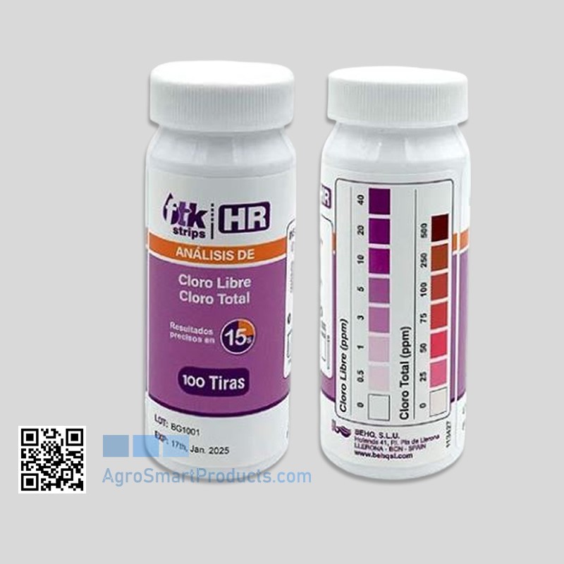Cloro Dual Tiras de Análise de Soluções de Desinfeção. FTK Cloro Dual LR/HR Cloro Dual Tiras de Análise de Soluções de Desinfeção. FTK Cloro Dual LR/HR