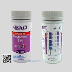 Tiras Teste Dureza Total Água FTK Dual LR/HR - 50 unid