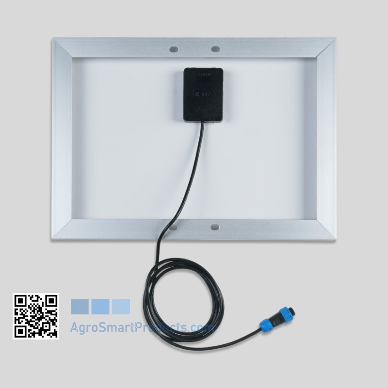 Módulo Solar 12W com Conector Impermeável e Suporte