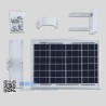 12W Solarmodul mit Wasserdichtem Anschluss und Halterung