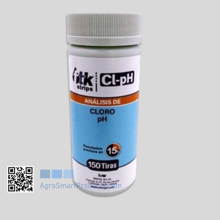 Tiras Análisis Cloro y pH Agua FTK-ClpH - 150 uds