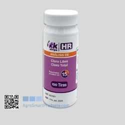 Chlor Dual Teststreifen für Desinfektionslösungen. FTK Chlor Dual LR/HR