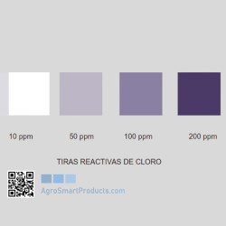 Tiras análisis de cloro 4250BJ – Reactivos de papel para agua